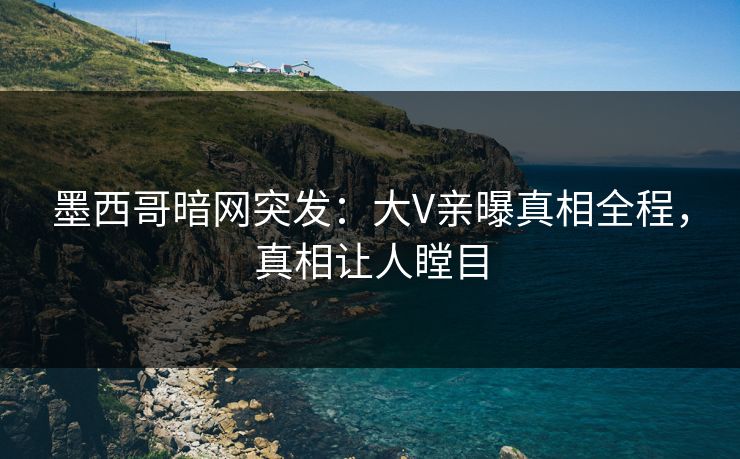 墨西哥暗网突发：大V亲曝真相全程，真相让人瞠目