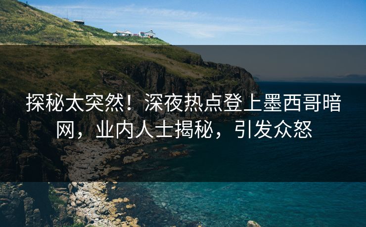 探秘太突然！深夜热点登上墨西哥暗网，业内人士揭秘，引发众怒