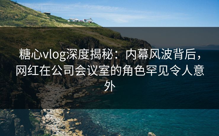 糖心vlog深度揭秘：内幕风波背后，网红在公司会议室的角色罕见令人意外