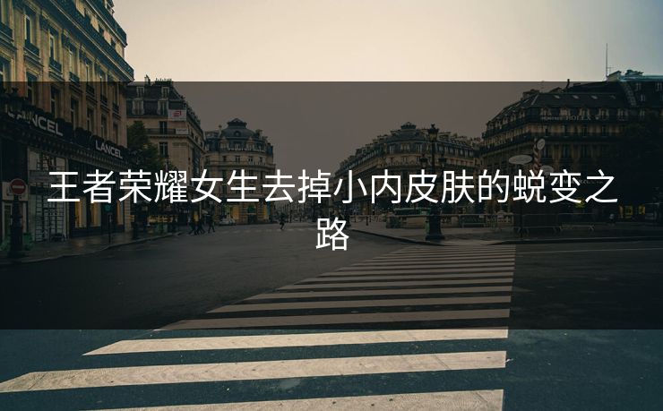 王者荣耀女生去掉小内皮肤的蜕变之路