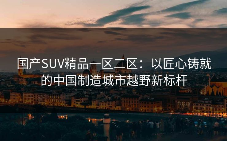 国产SUV精品一区二区：以匠心铸就的中国制造城市越野新标杆