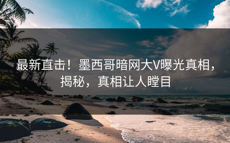 最新直击！墨西哥暗网大V曝光真相，揭秘，真相让人瞠目