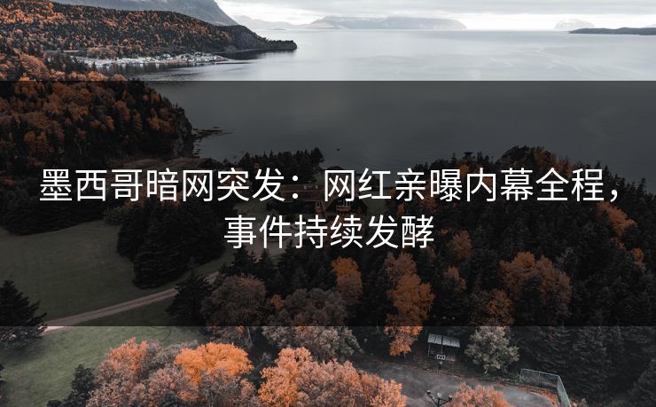 墨西哥暗网突发：网红亲曝内幕全程，事件持续发酵